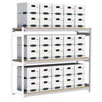 &eacute;tag&egrave;re-classeur de grande largeur, Acier, 3 Tablettes, 72" la x 18" p x 60" h, Ensemble Ajout SPOC Demo