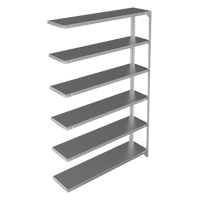 Shelving Unit, Galvanized Steel, Slotted Angle, 300 lbs. Capacity, 48" W x 72" H x 12" D SPOC Demo
