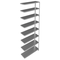 Shelving Unit, Galvanized Steel, Slotted Angle, 400 lbs. Capacity, 36" W x 96" H x 12" D SPOC Demo
