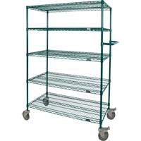 Wire Shelf Push Cart, Epoxy Finish, 36" x 69" x 24", 600 lbs. Capacity SPOC Demo