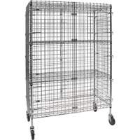 Security Cart, Chrome Plated, 48" x 69" x 24", 500 lbs. Capacity SPOC Demo