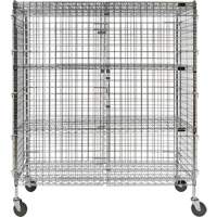 Security Cart, Chrome Plated, 60" x 69" x 24", 500 lbs. Capacity SPOC Demo