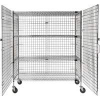 Security Cart, Chrome Plated, 60" x 69" x 24", 500 lbs. Capacity SPOC Demo