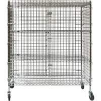 Security Cart, Chrome Plated, 60" x 69" x 24", 500 lbs. Capacity SPOC Demo