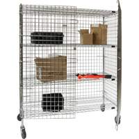 Security Cart, Chrome Plated, 60" x 69" x 24", 500 lbs. Capacity SPOC Demo