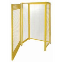 Gas Cylinder Cabinets, 10 Cylinder Capacity, 44" W x 30" D x 74" H, Yellow SPOC Demo
