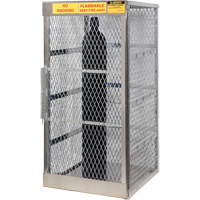 Aluminum LPG Cylinder Locker Storage, 10 Cylinder Capacity, 30" W x 32" D x 65" H, Silver SPOC Demo