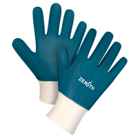 Heavyweight Knit Wrist Gloves, 11/2X-Large, Nitrile Coating, Cotton Shell SPOC Demo