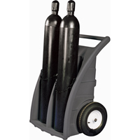 Dual-Cylinder Dollies, Rubber Wheels, 23" W x 12"L Base, 500 lbs. SPOC Demo