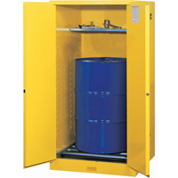 Sure-Grip&reg; EX Vertical Drum Storage Cabinets, 55 US gal. Cap., Yellow SPOC Demo