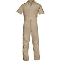 Short Sleeved Coveralls, Men's, Tan, Size Small SPOC Demo