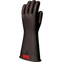 Black Natural Rubber Insulating Gloves, ASTM Class 0, Size 8, 11" L SPOC Demo