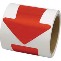 Coloured Floor Marking Decals, Arrow, 4" L x 4" W, Red, Vinyl SPOC Demo
