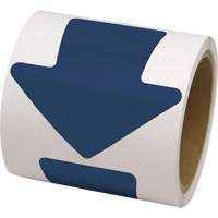 Coloured Floor Marking Decals, Arrow, 4" L x 4" W, Blue, Vinyl SPOC Demo