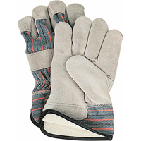 Gants d'ajusteur doubl&eacute;s pour l'hiver, Grand, Paume en Cuir de vache refendu, Doublure en Molleton de coton SPOC Demo