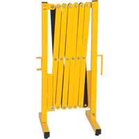 Barri&egrave;re extensible, 37" h x 11' lo, Noir/Jaune SPOC Demo