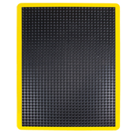 Tapis antifatigue en d&ocirc;me, &agrave; bulles, 2' x 3' x 1/2", Noir, Caoutchouc SPOC Demo