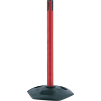 Poteau receveur robuste &agrave; ligne simple, Hauteur de 38", Rouge SPOC Demo