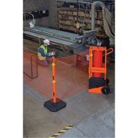Portable Safety Zone, 100' L, Steel, Orange SPOC Demo