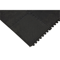 Tapis antifatigue, Lisse, 3' x 3' x 1/2", Noir, Caoutchouc naturel SPOC Demo