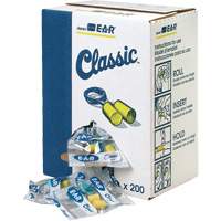 Bouchons d'oreilles classiques E-A-R, Vrac - Sac en poly, Avec cordon SPOC Demo