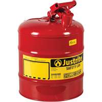 Bidons s&eacute;curitaires, Type I, Acier, 5 gal. US, Rouge, Homologu&eacute; FM/List&eacute; UL/ULC SPOC Demo