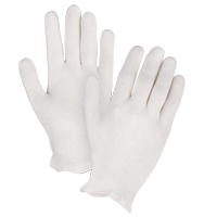 Mediumweight Inspection Gloves, Poly/Cotton, Hemmed Cuff, Men's SPOC Demo