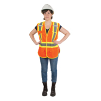 Veste d'arpenteur haute visibilit&eacute;, conforme &agrave; la CSA, Orange haute visibilit&eacute;, Moyen, Polyester SPOC Demo