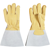 Lineman's Glove, Large, Grain Cowhide Palm, Cotton Inner Lining SPOC Demo
