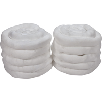 Remblais tubulaire absorbant, Huile seulement, Absorption 45 gal., 3" la x 10' lo, Pqt de 10 SPOC Demo