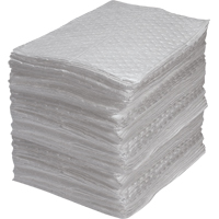 Industrial-Grade Fine Fibre Sorbent Pads, Oil Only, 15" x 17", 40 gal. Absorbancy SPOC Demo