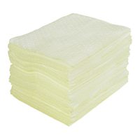 Premium Laminated (SMS) Sorbent Pads, Hazmat, 15" x 17", 30 gal. Absorbancy SPOC Demo