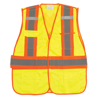 Veste d'arpenteur haute visibilit&eacute;, conforme &agrave; la CSA, Jaune lime haute visibilit&eacute;, Moyen, Polyester SPOC Demo