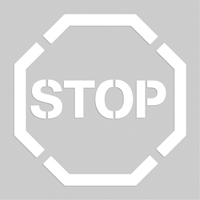 Pochoirs de marquage du sol - Stop, Pictogramme, 20" x 20" SPOC Demo