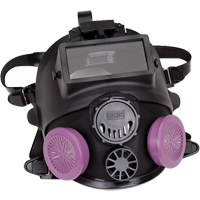 Respirateur &agrave; masque complet de la s&eacute;rie 7600 avec &eacute;quipement d'appoint pour le soudage, Silicone, Petit SPOC Demo