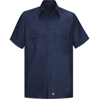 Chemise &agrave; manches courtes en tissu ind&eacute;chirable, Hommes, 3T-Grand, Bleu marine SPOC Demo