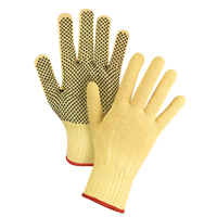 Dotted Seamless String Knit Gloves, Size Small/7, 7 Gauge, PVC Coated, Kevlar&reg; Shell, ASTM ANSI Level A2/EN 388 Level 3 SPOC Demo