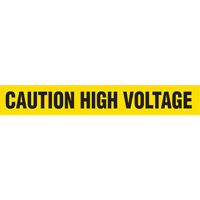 Barricade Tape, English, 3" W x 1000' L, 2 mils, Black on Yellow SPOC Demo