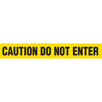Barricade Tape, English, 3" W x 1000' L, 2 mils, Black on Yellow SPOC Demo
