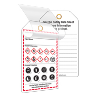 Self-Laminating Workplace Tags, Cardstock, 3-3/8" W x 5-3/4" H, English SPOC Demo