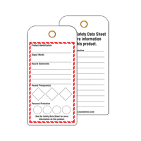 GHS Workplace Tags, Cardstock, 3" W x 6" H, English SPOC Demo