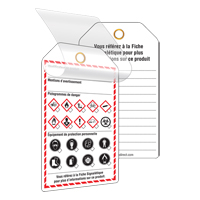 Self-Laminating Workplace Tags, Cardstock, 3-3/8" W x 5-3/4" H, French SPOC Demo
