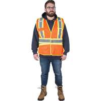 Veste d'arpenteur r&eacute;sistante aux flammes, Orange haute visibilit&eacute;, Moyen, Polyester SPOC Demo