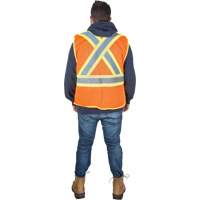 Veste d'arpenteur r&eacute;sistante aux flammes, Orange haute visibilit&eacute;, Moyen, Polyester SPOC Demo