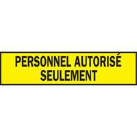 Ruban de signalisation pour barricade, Français, 3" la x 200' lo, 3,5 mils, Noir sur jaune SPOC Demo