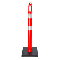 Poteau d&eacute;lin&eacute;ateur de qualit&eacute; sup&eacute;rieure, 42" h, Orange SPOC Demo