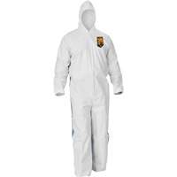 Kleenguard A40 Coveralls with Breathable Back, Large, Blue/White, Microporous/SMS SPOC Demo