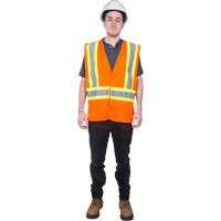 Veste de s&eacute;curit&eacute; pour la circulation, Orange haute visibilit&eacute;, Moyen, Polyester SPOC Demo