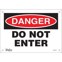 "Do Not Enter" Sign, 7" x 10", Plastic, English SPOC Demo