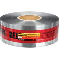 Ruban pour barri&egrave;res pour d&eacute;tection de services publics souterrains Scotch, Anglais, 3" la x 1000' lo, 5 mils, Noir/rouge SPOC Demo
